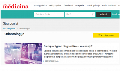 MES SPAUDOJE! Dantų rentgeno diagnostika - kas naujo? MES SPAUDOJE! Dantų rentgeno diagnostika - kas naujo?